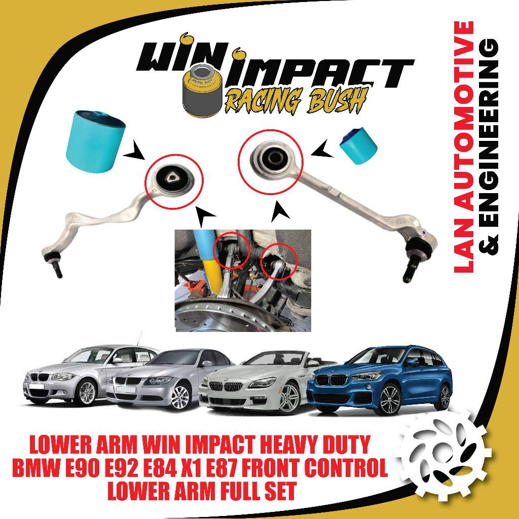 Lemforder Pair Set of 2 Front Lower Rearward Control Arms For BMW E90 Lemforder Pair Set of 2 Front Lower Rearward Control Arms For BMW E90