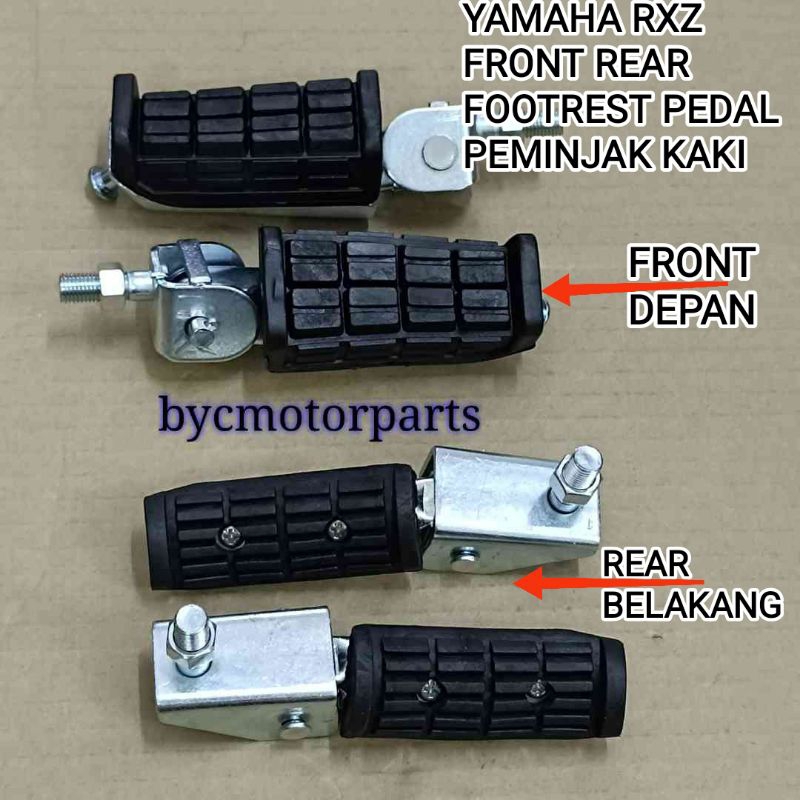 YAMAHA RXZ FRONT REAR FOOTREST PEDAL PEMINJAK KAKI DEPAN BELAKANG COMBO ...