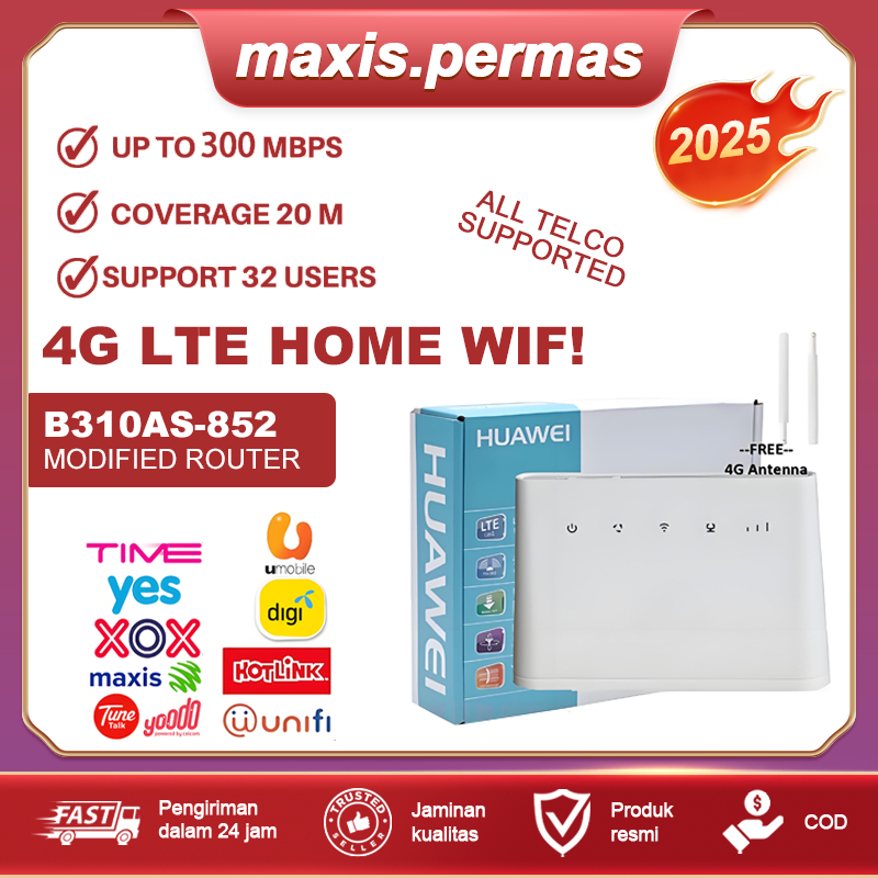 Ready Stock Huawei B310 B525 B618 4G LTE Modem Router Modified Buka ...