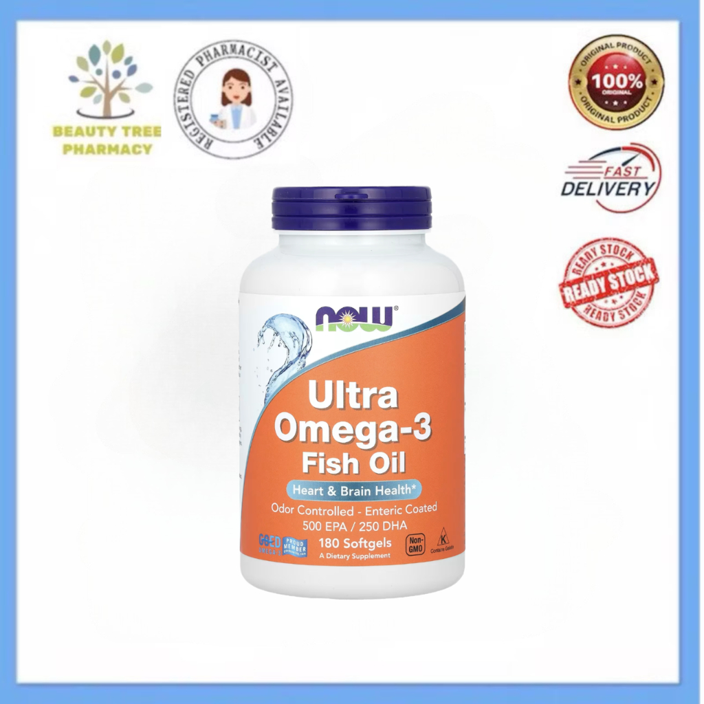 Now Foods Ultra Omega-3 500 EPA / 250 DHA 90 / 180 Softgels | Shopee ...