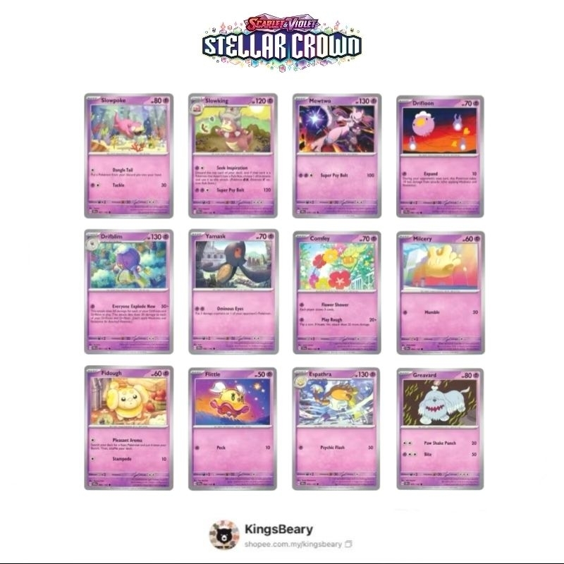 Pokemon Carta Singola – Slowpoke 057/142 – Stellar Crown Reverse Foil – Collezionabile