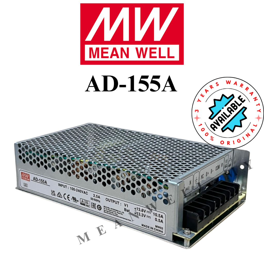 Mean Well AD-155A 155W 13.8V 11.5A MeanWell Single Output Switching ...