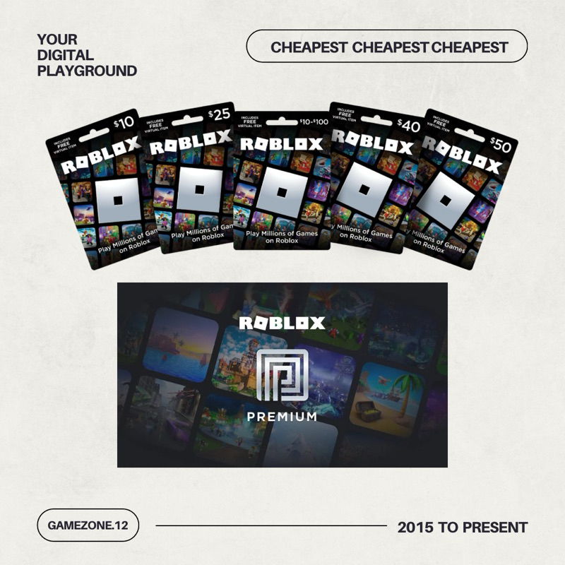Roblox Gift Card Get Instant Robux Pc Game | Shopee Malaysia