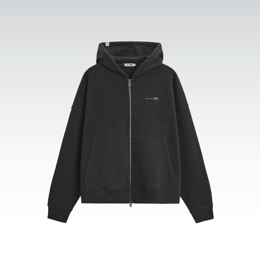 Gote Zip Cropped Hoodie