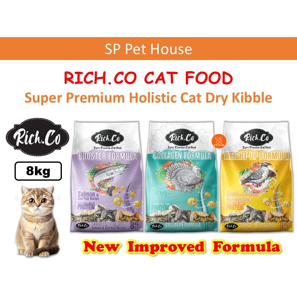 *8KG* Rich.Co Super Premium Cat Food [Weight-Up / Booster / Collagen ...