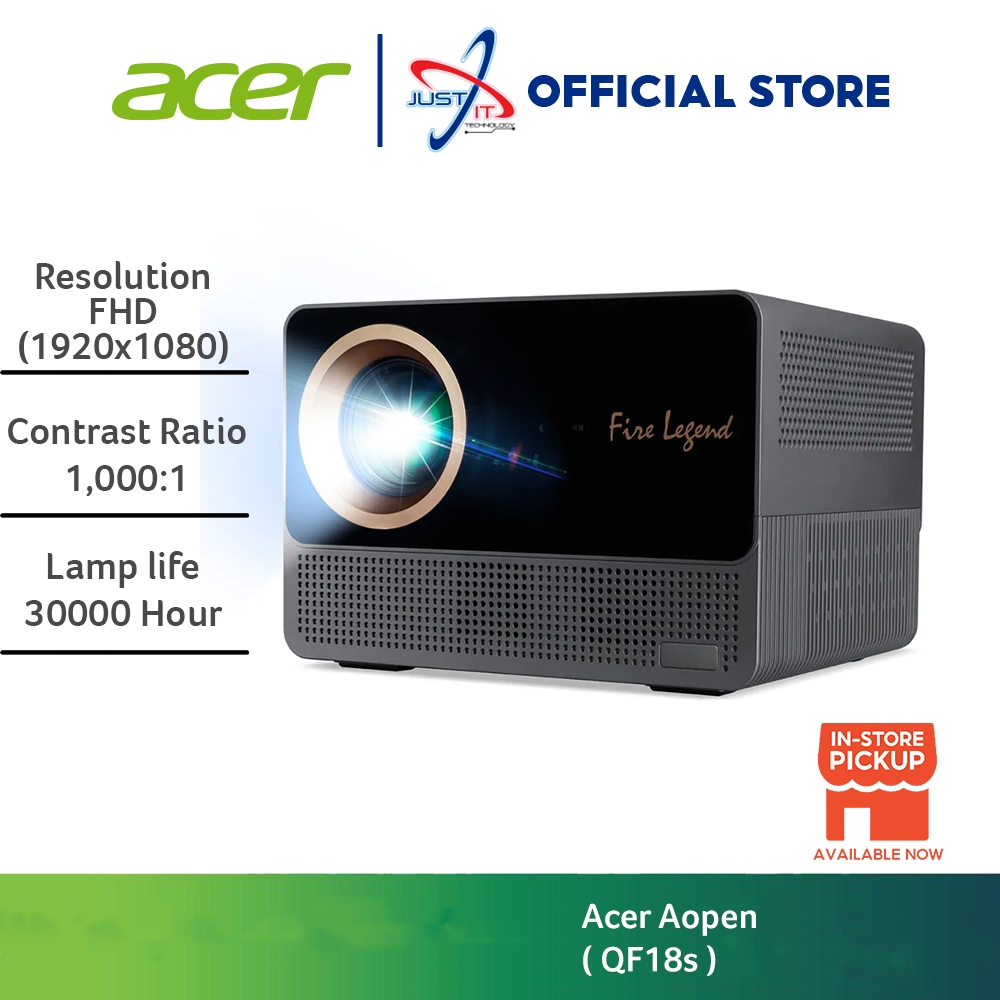 ACER AOPEN PROJECTOR QF18S - ( FHD 1920*1080 / 5000LUMENS / HD MI + VGA ...