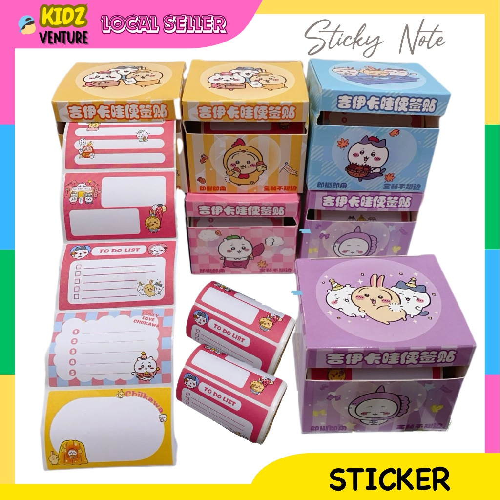 (READY STOCK) Chiikawa Sticky Notes Sticker Pullout Cute Student ...