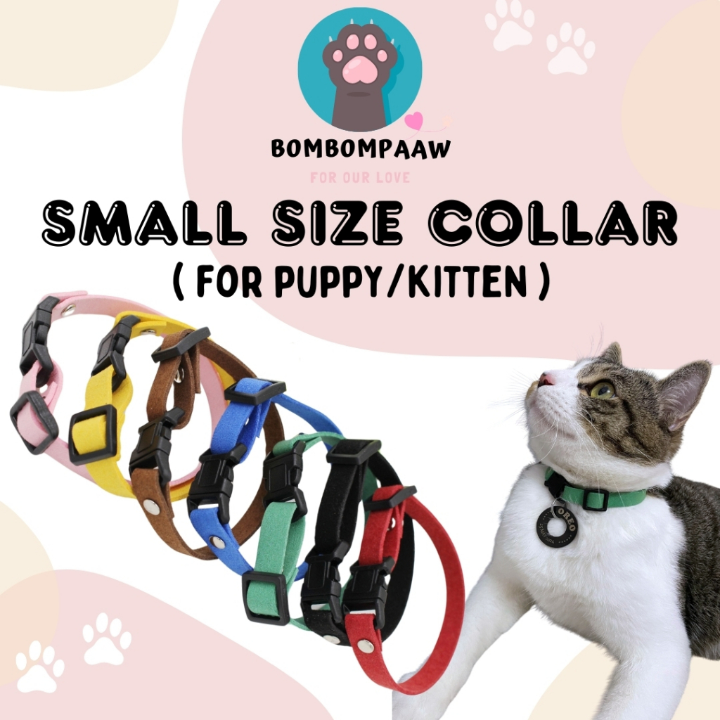 Bombompaaw Adjustable Kitten Collar Small Size Pet Necklace Pendant ...