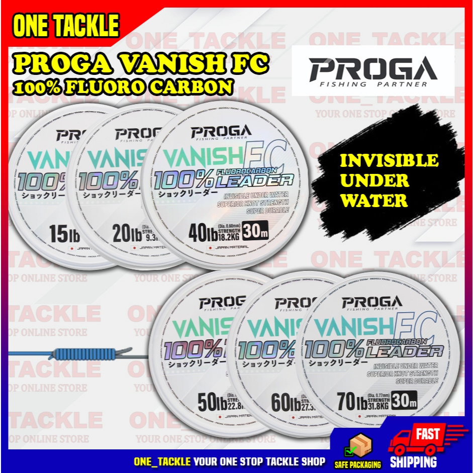 Proga vanish fc 100% fluoro carbon leader 30 meter | Shopee Malaysia