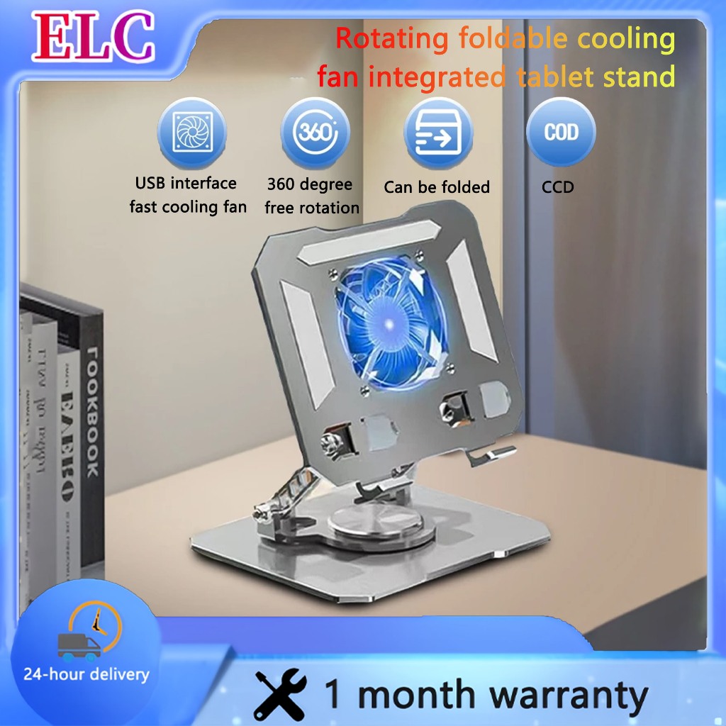 Two-in-one Multifunctional Tablet Cooling Fan Stand Desktop Folding ...