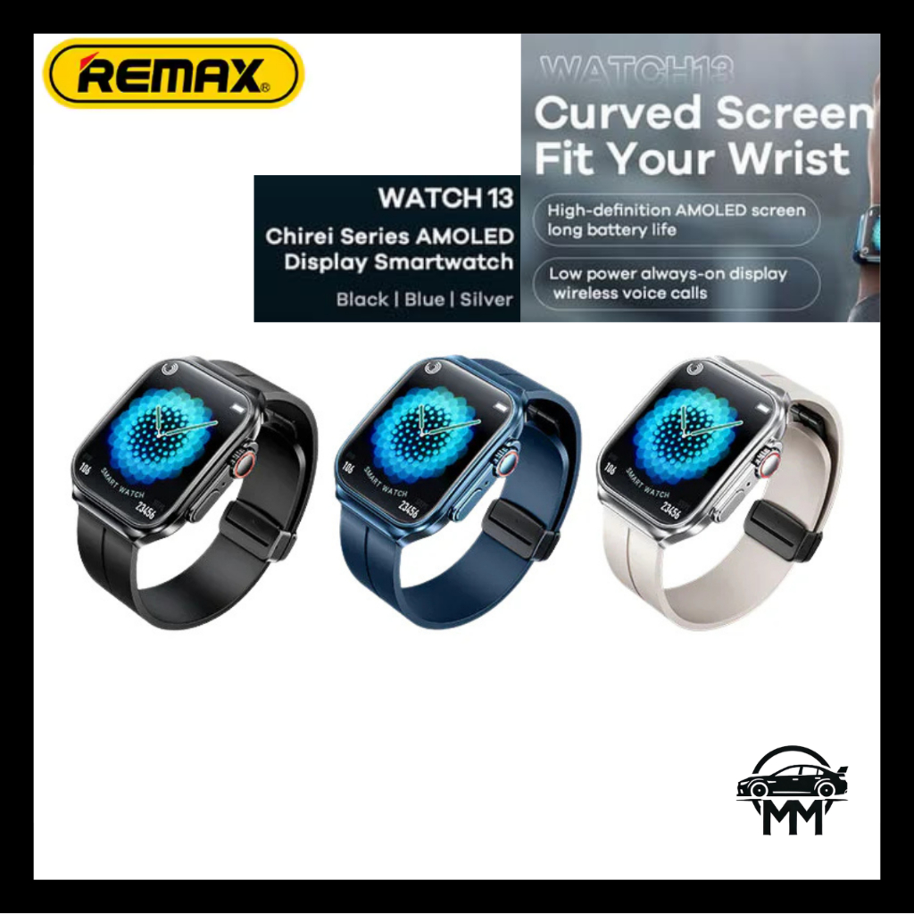 REMAX WATCH 13 SMART WATCH AMOLED Screen Bluetooth Curved NFC Smart ...