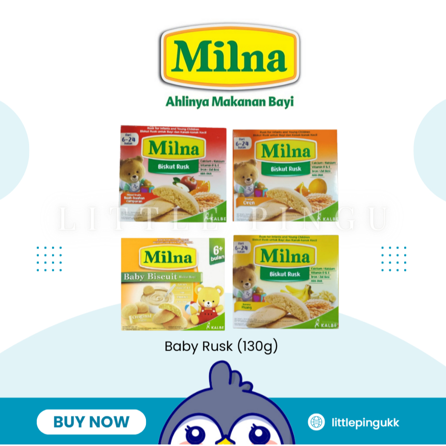 Milna Baby Rusk (130g) For 6+ Babies | Shopee Malaysia