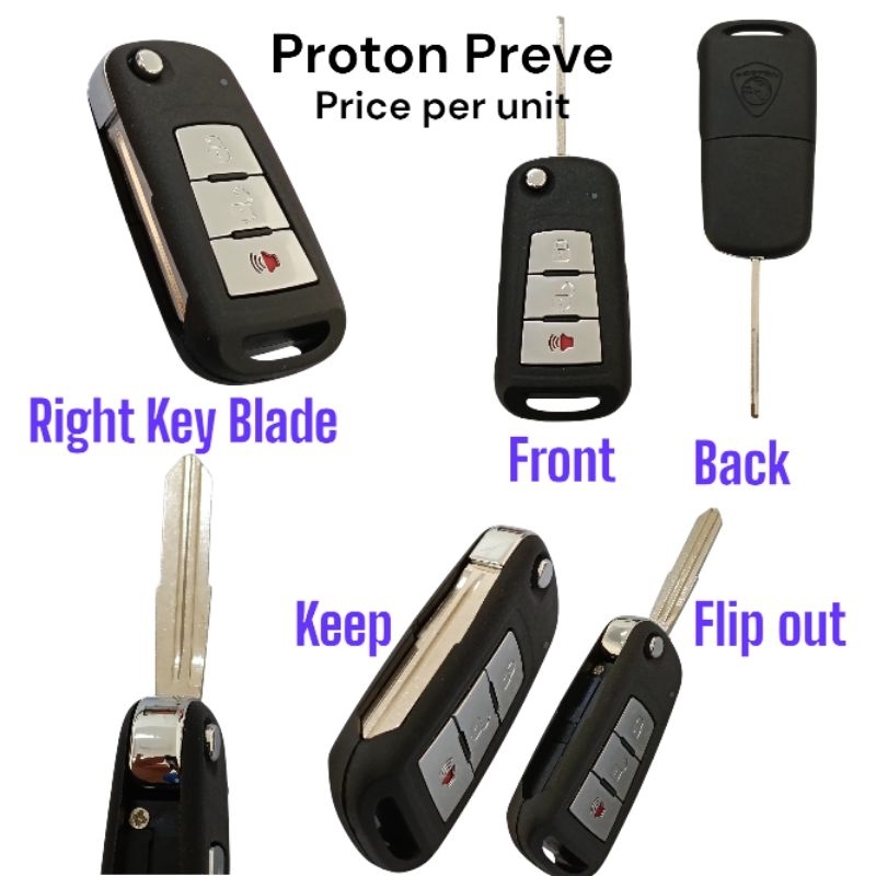Proton Preve remote Key Shell Casing replacement | Shopee Malaysia