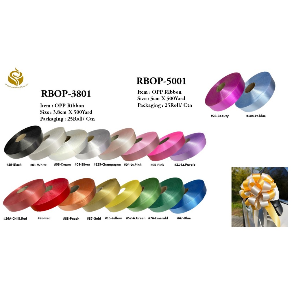 500 YARD 3.8CM/5CM OPP RIBBON (RBOP-3801) | Shopee Malaysia