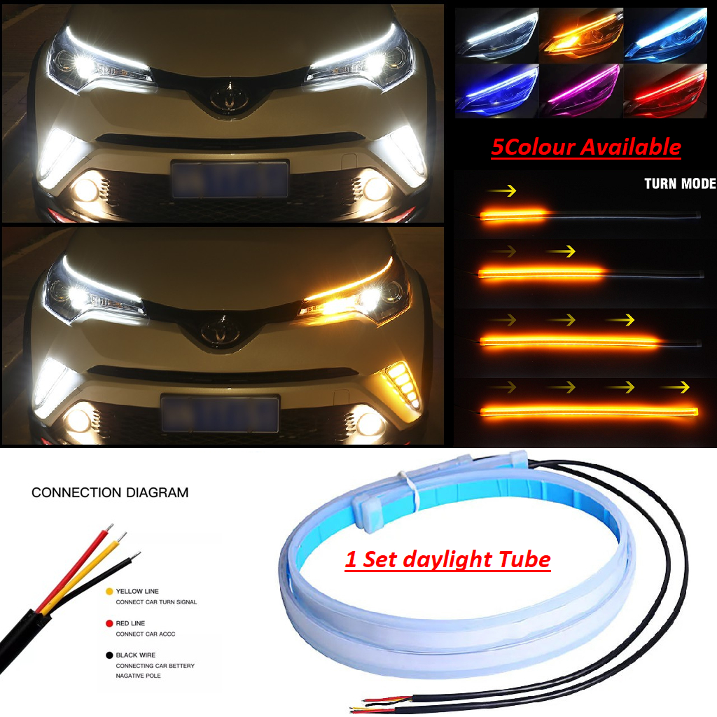 Car Daylight Led DRL Turn Signal Myvi Wira Saga FLX Viva Axia Exora ...