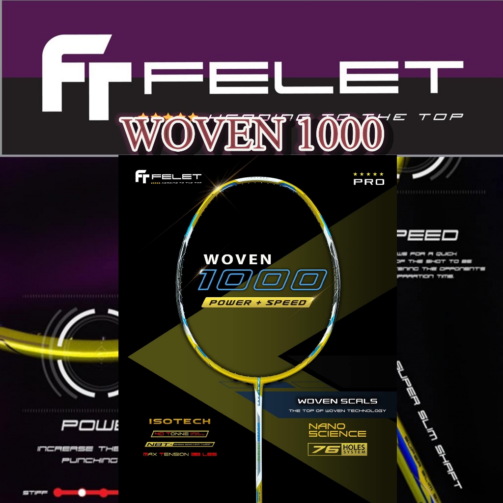 FELET WOVEN 1000 BADMINTON RACKET | Shopee Malaysia