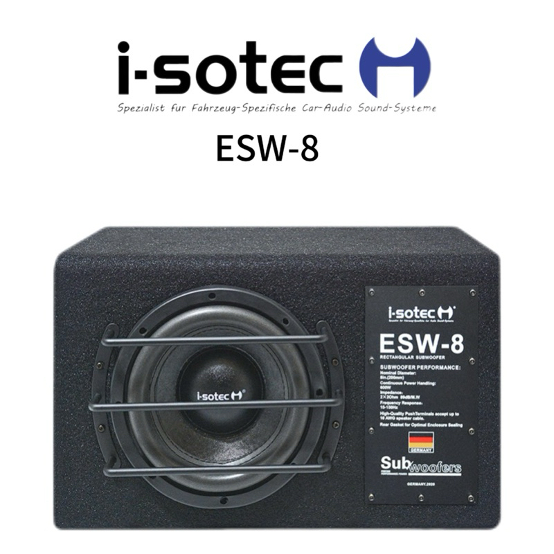 I-SOTEC ESW-8 CAR RECTANGULAR SUBWOOFER (READY STOCK) Subwoofer Kereta ...