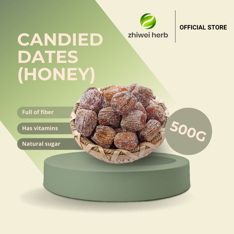 500gram Candied Dates 蜜枣Mi Zao Honey Candied Jujube 印度枣