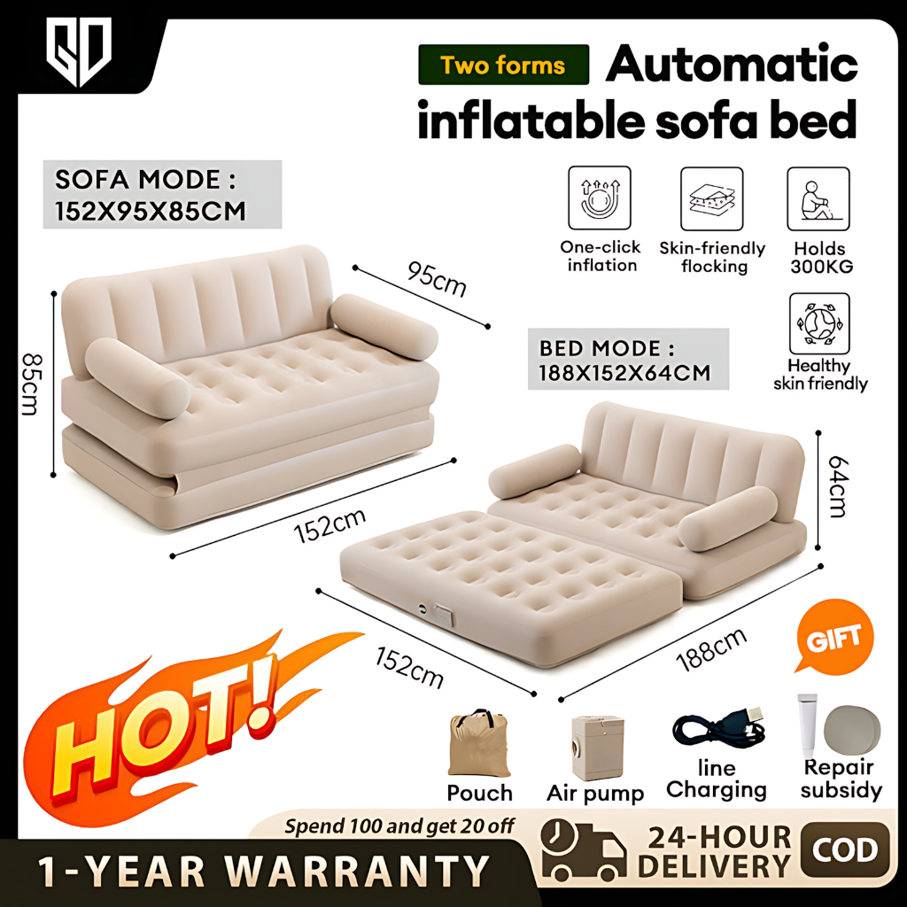 【GD】Automatic Inflatable sofa mattress bed two modes air sofa mattress ...