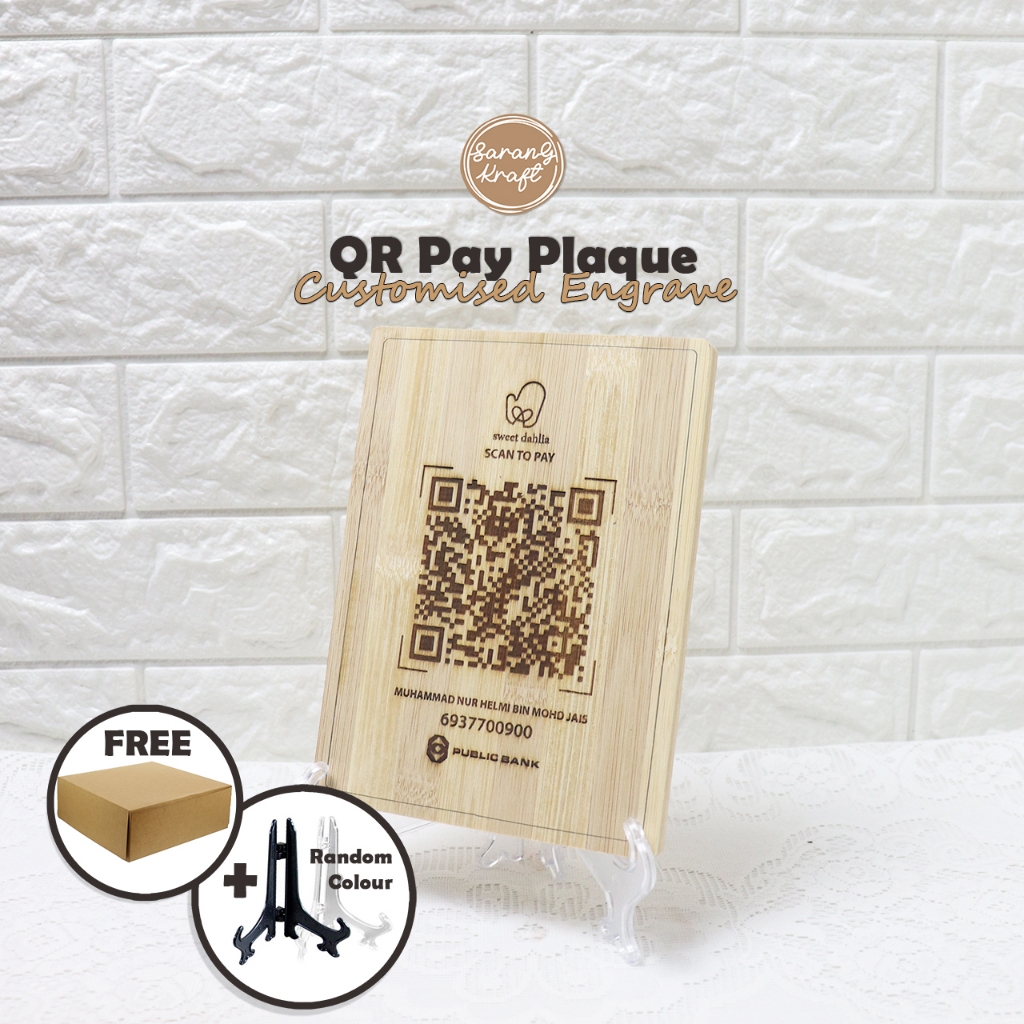 QR Pay QR Code eWallet DuitNow QR Plaque | Shopee Malaysia