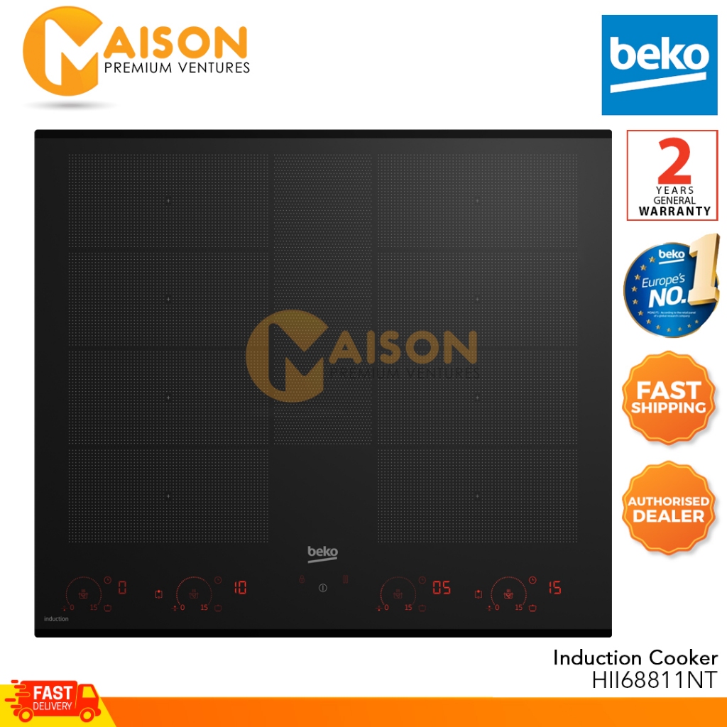 Beko Built-In Induction Cooker With Flexible Cooking Zones HII68811NT ...
