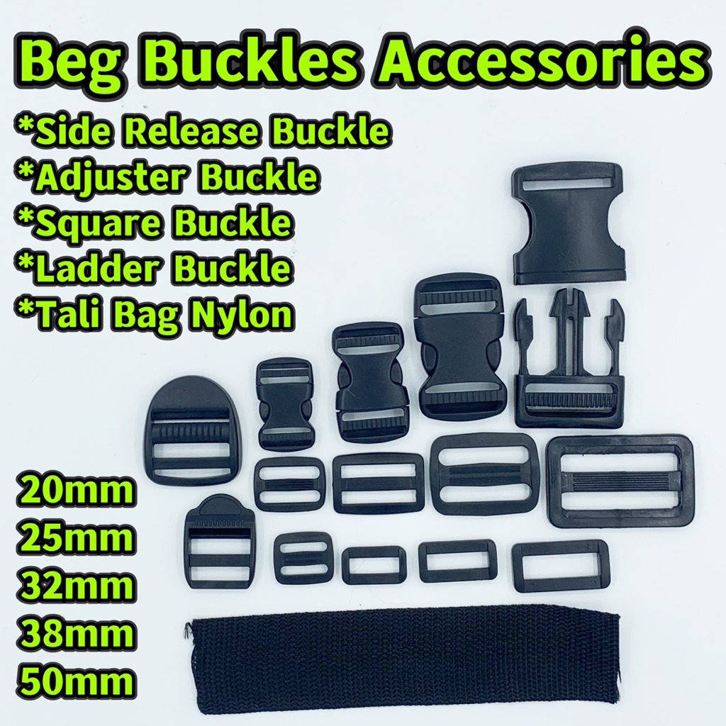 1PC Plastic Side Release Ladder Lock/Adjuster/Square Ring/Buckle Bag ...