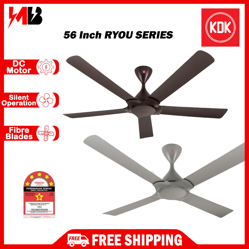 [FREE SHIPPING] KDK 56 Inch Ryou Series DC Motor Ceiling Fan 5 Blade ...