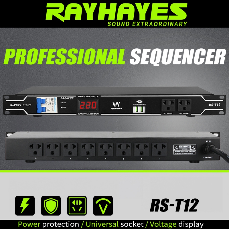 RAYHAYES RS-T12 Power Sequence Controller Conditioner 10 outlet Rack ...