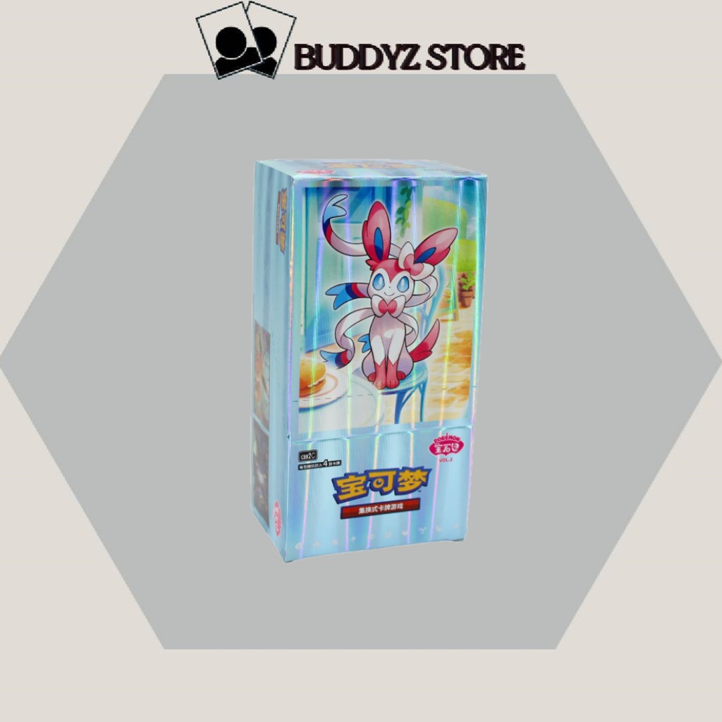 Caja De 15 Boosters Pokémon Gem Pack Vol.2 – Versión China Con Temática De Eevee Y Sus Evoluciones