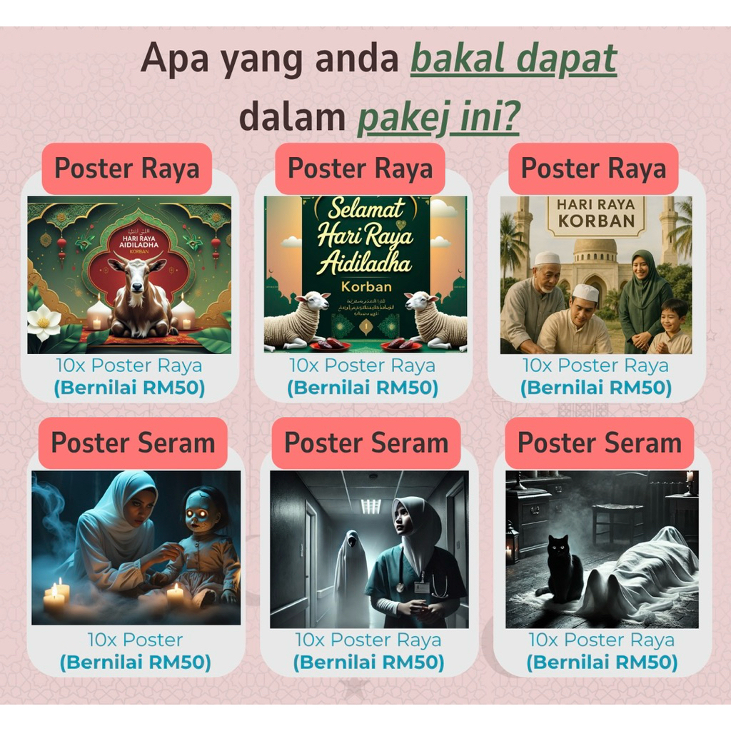 1. Poster Raya Poster Islamic template seram | Shopee Malaysia