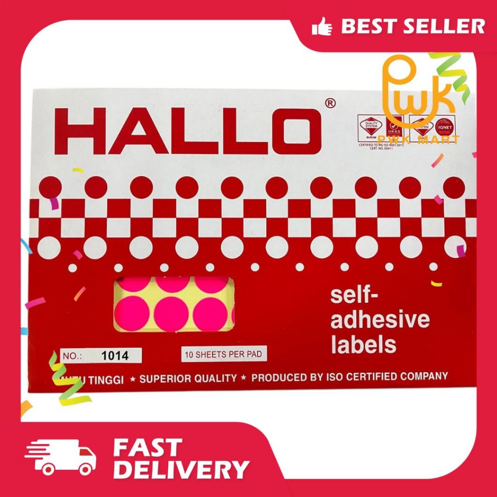 🔥READY STOCK🔥100% ORIGINAL🔥 Hallo Self Adhesive Sticker Label ...