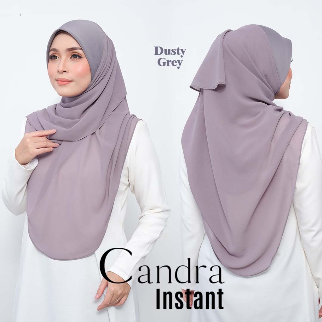 TUDUNG BAWAL INSTANT BERAWNING SCUBA TUDUNG MATERIAL HEAVY CHIFFON, TUDUNG BAWAL EXPRESSS BIDANG 50 & 55 (CANDRA PLAIN)