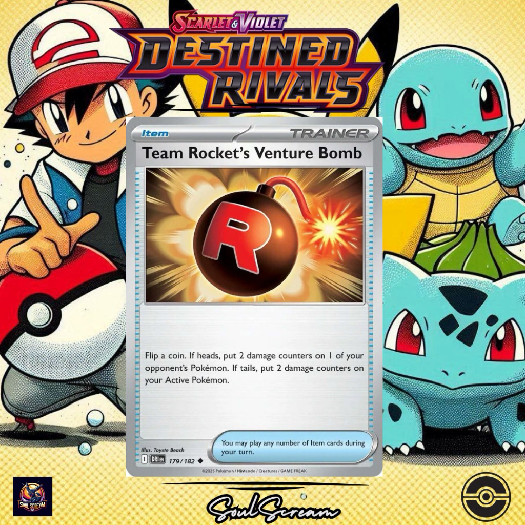 Pokemon TCG Team Rocket’s Venture Bomb Destined Rivals | Shopee Malaysia