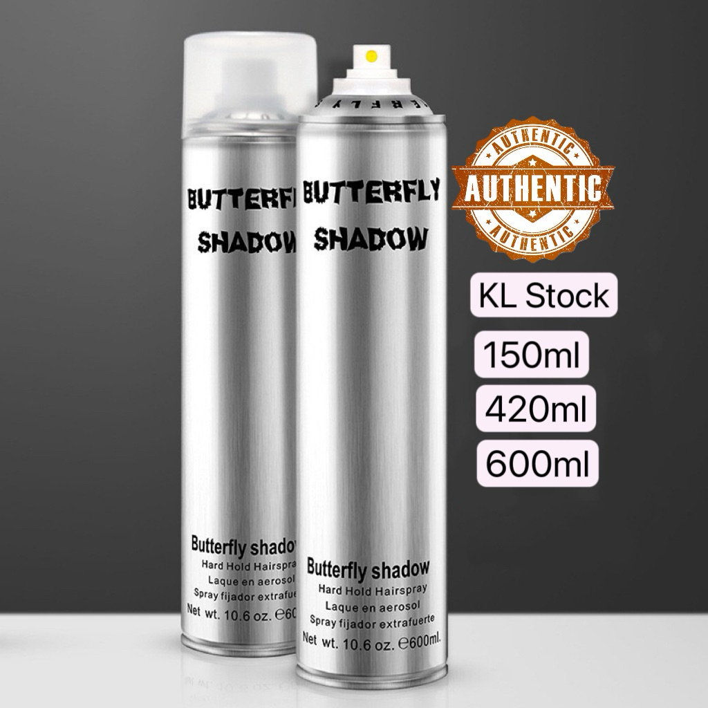 KL Stock Original Butterfly Shadow Hair Spray Strong Hold Spray Rambut ...