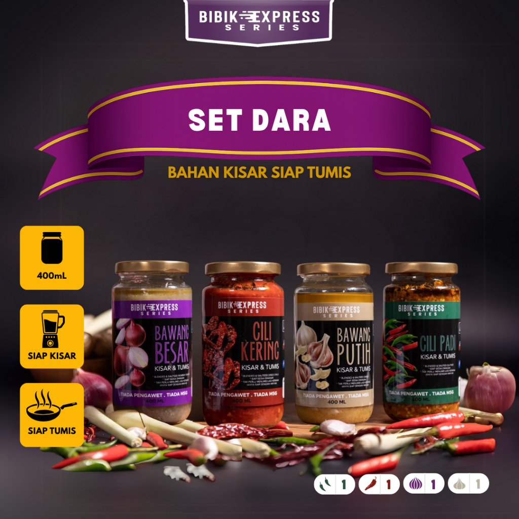 BIBIK EXPRESS SET DARA bahan kisar siap tumis Bawang Besar Bawang Putih ...