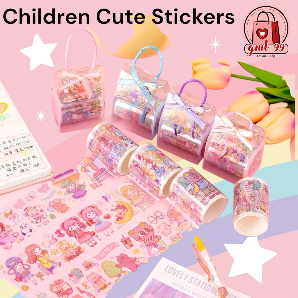 Kids DIY Goo Card Sticker Pendant Cartoon PET Waterproof Sticker Gift ...