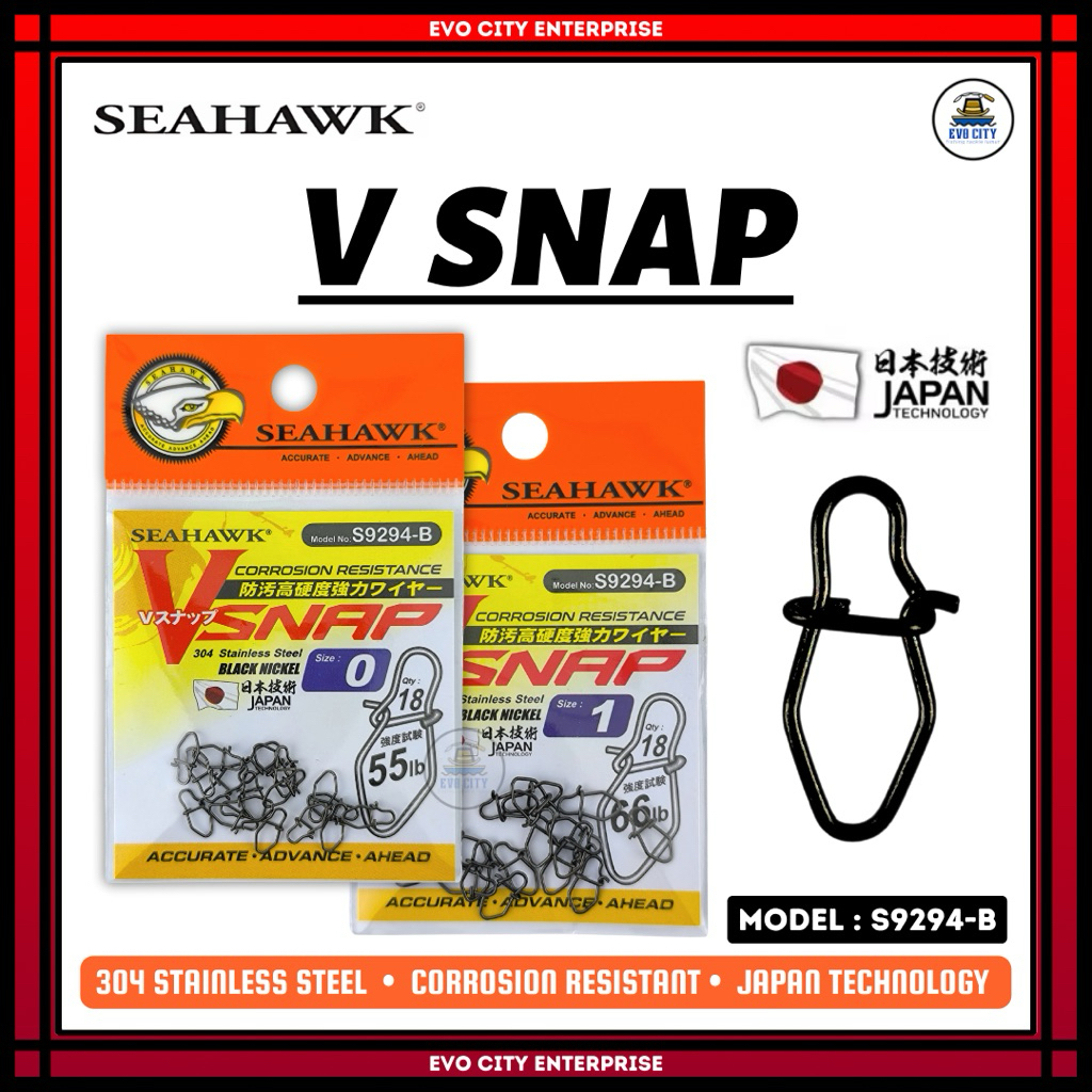 Seahawk Black Nickel V Snap ( S9294-B ) | Shopee Malaysia