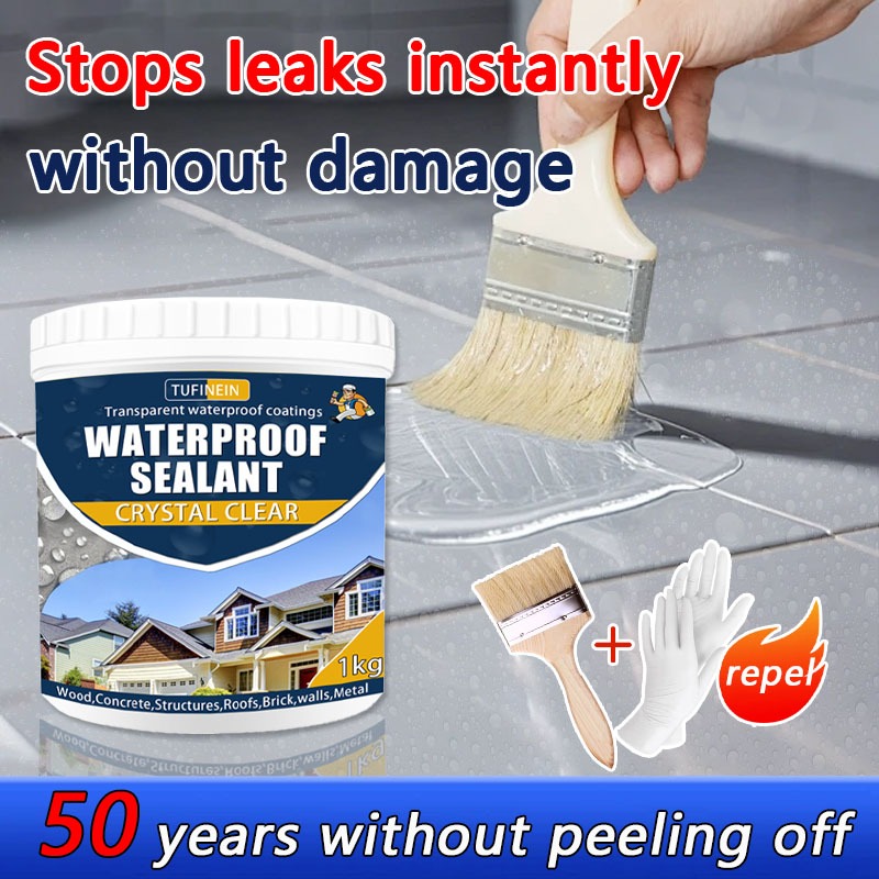 Transparent waterproof glue waterproof paint For bathroom window sill ...