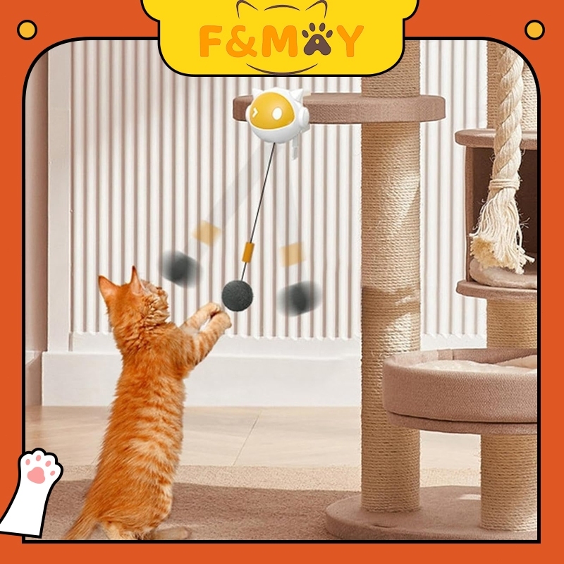 Electric Cat Balls Exercise Kitten Toy Interactive Cat Ball Self-Play ...