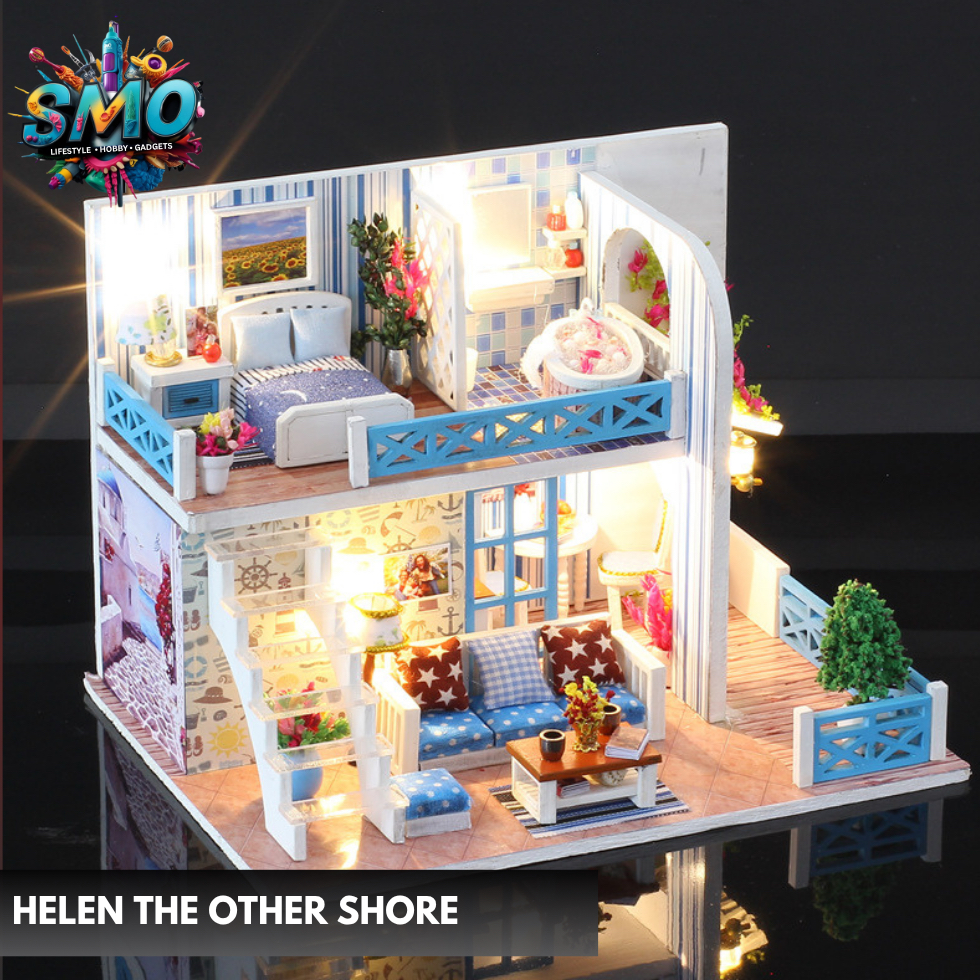 (Malaysia Ready Stock) DIY Miniature Doll house LED Kit Realistic 3D ...