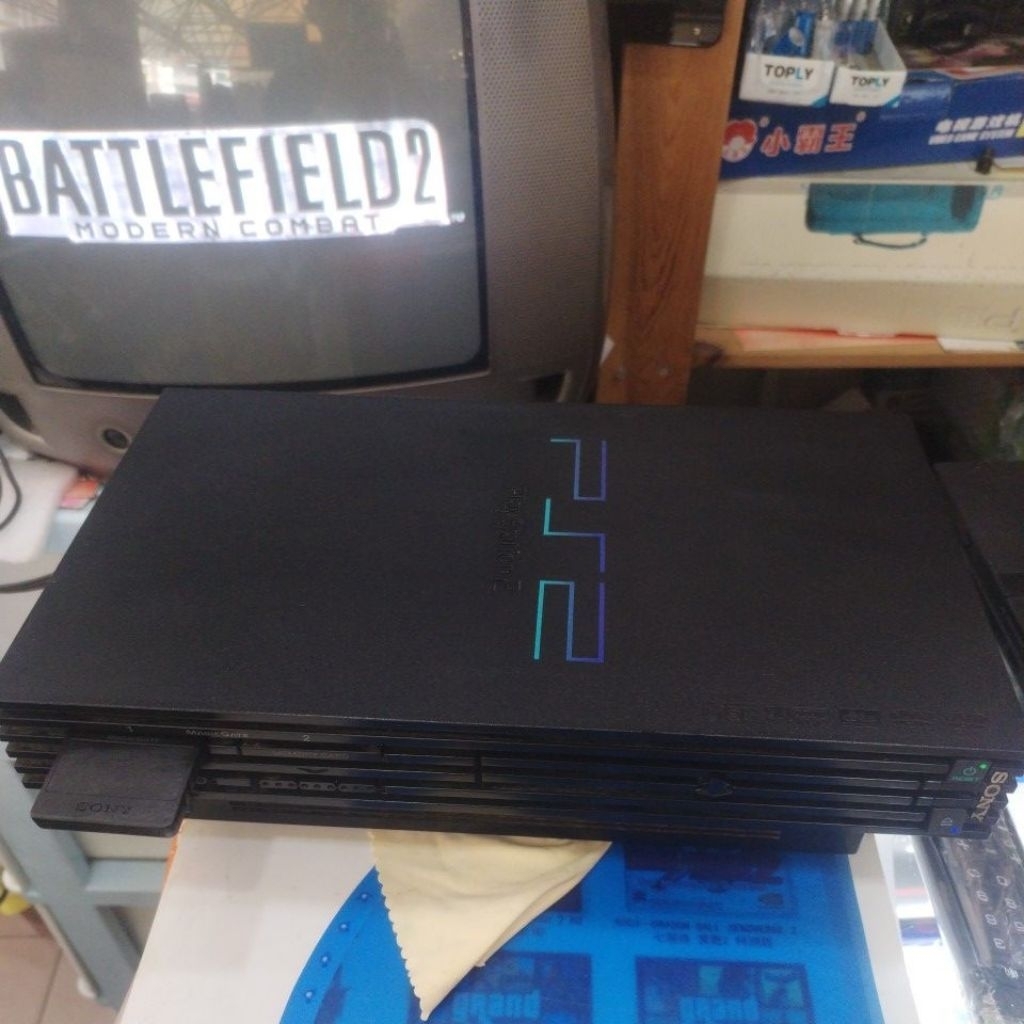 Ps2 Fat used console run disc only (free 5 cd game) 8mb mcard.av cable ...