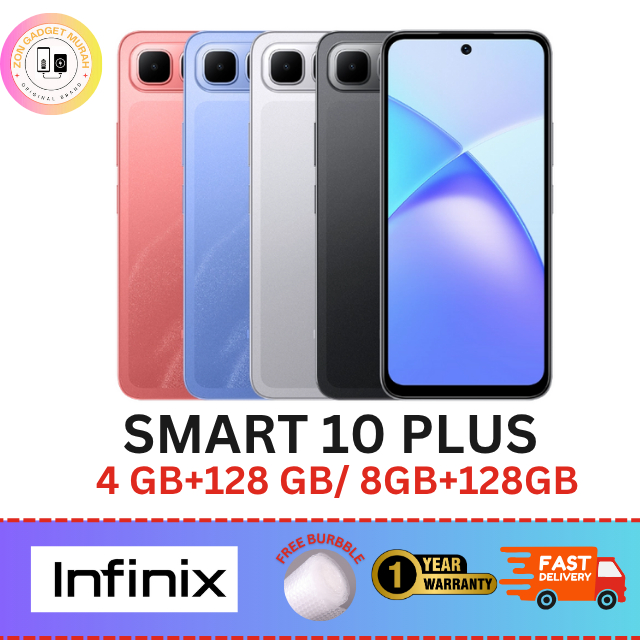 Infinix Smart 10 Plus | 4GB + 128GB | 8GB + 128GB | 6,000mAh Battery ...