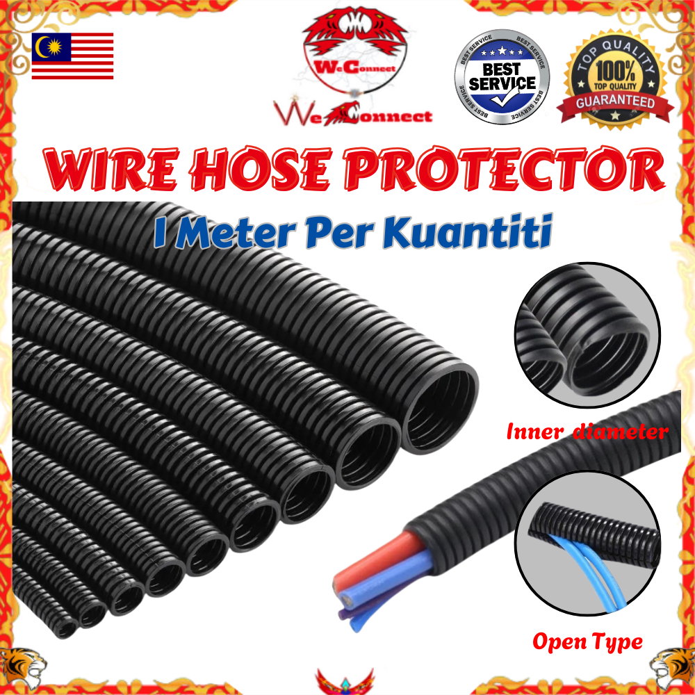 Weconnect Wire Hose Flexible Tubing Cable Split Loom 1meter Car Lorry ...