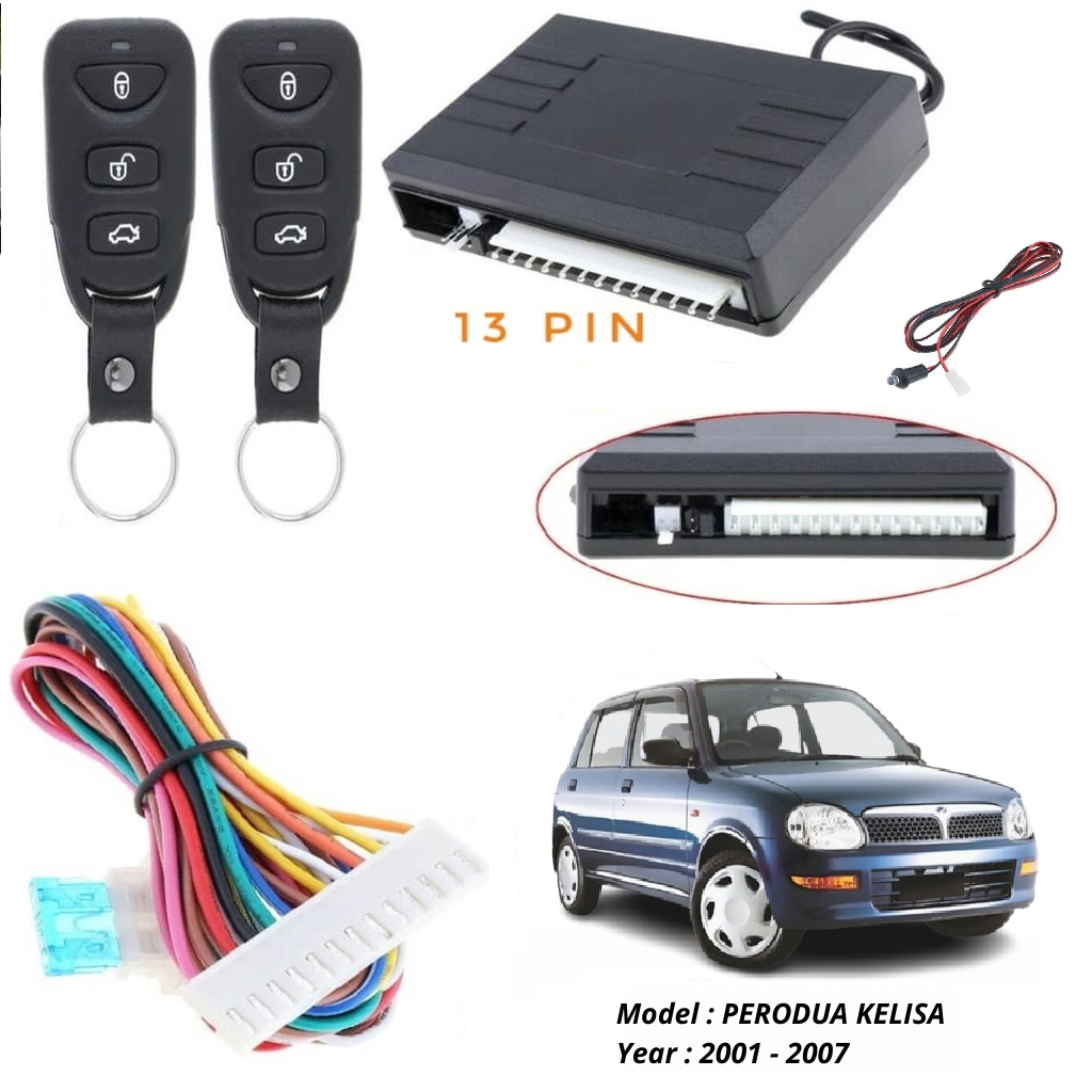 Perodua Kelisa Security Car Alarm System Center Lock Relay | Shopee ...