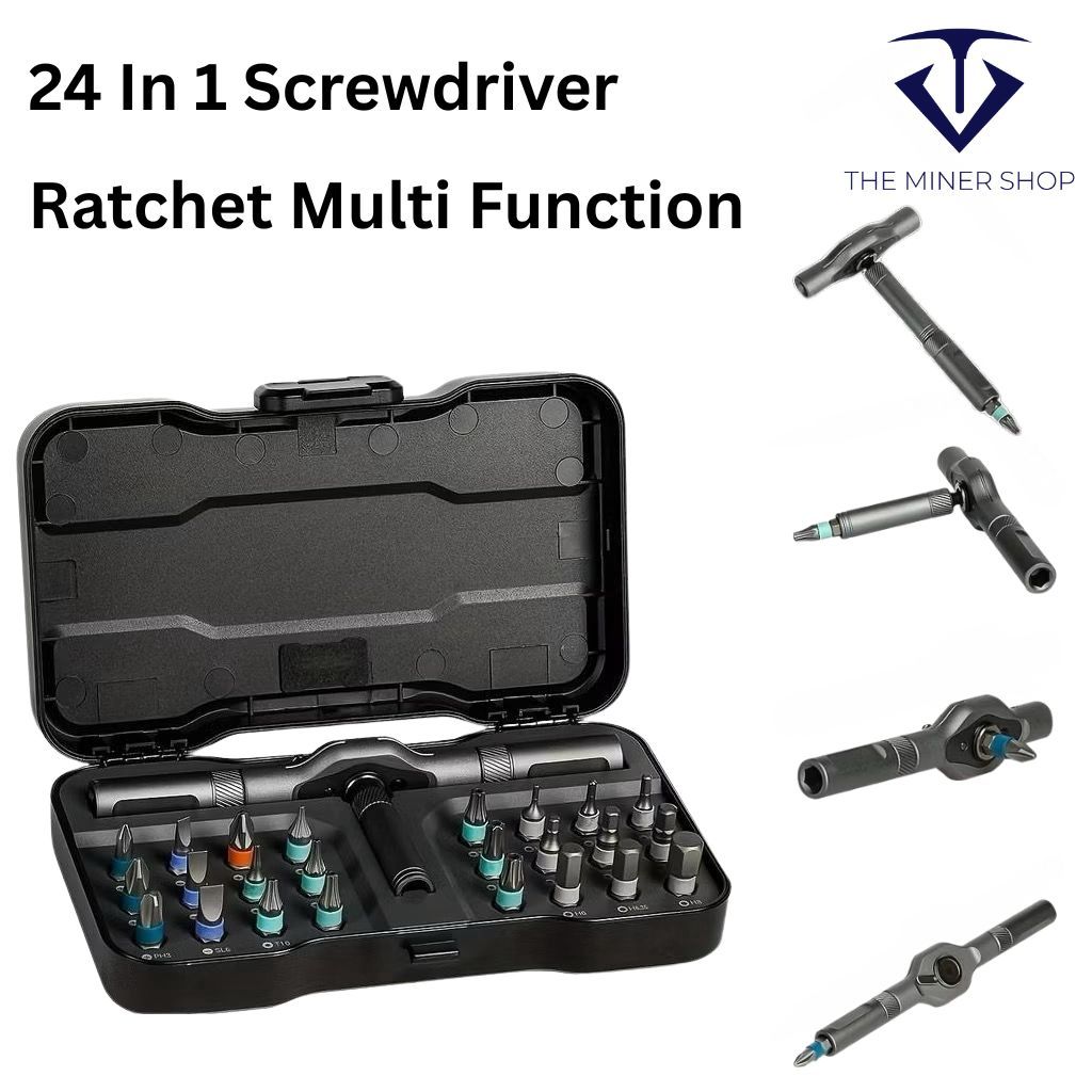24 in 1 Ratchet Screwdriver Set Magnetic Precision Bits Tool Kit with ...