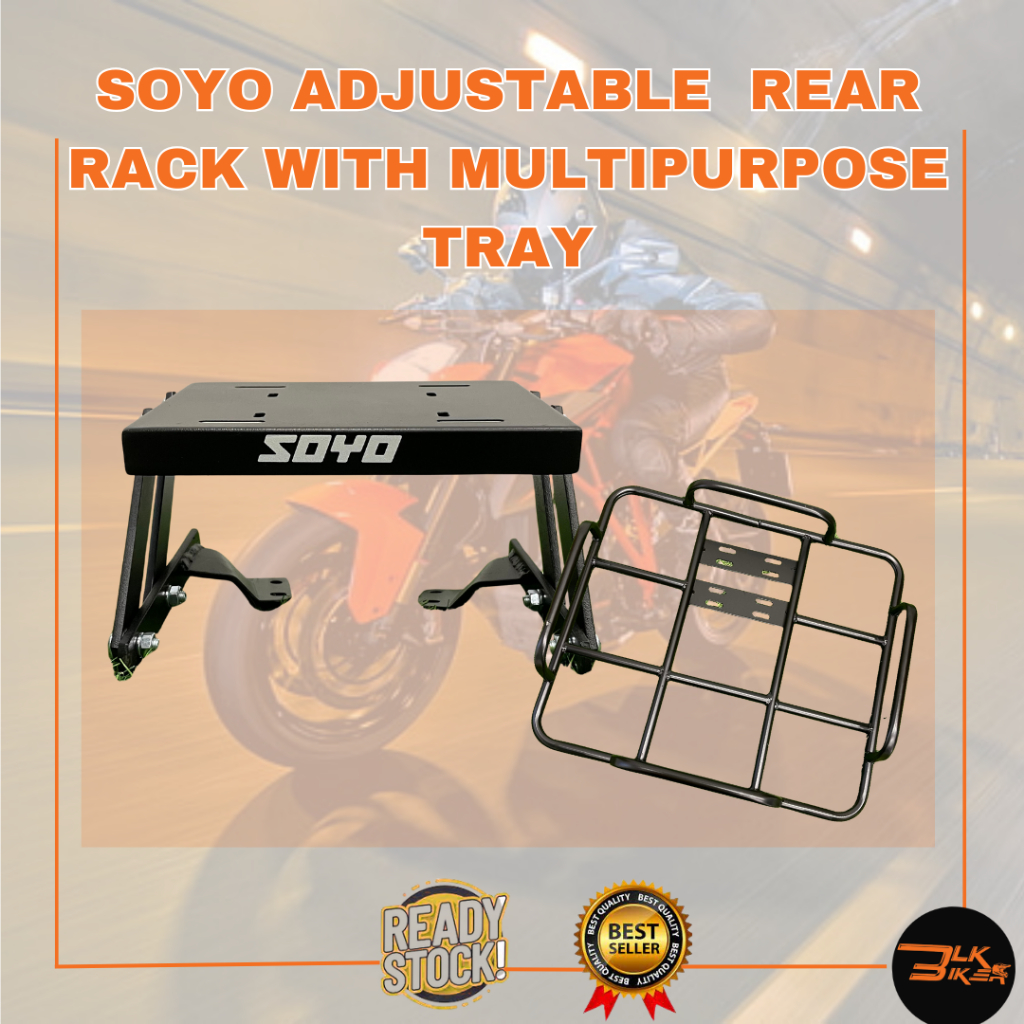 SOYO Adjustable Rack Motorcycle Delivery Bag Rack Bag Delivery Food ...