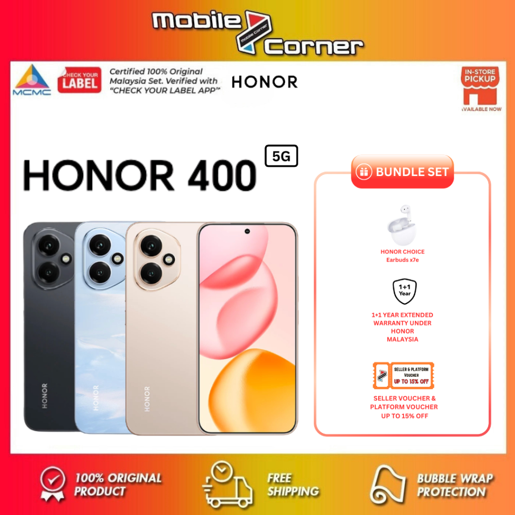 HONOR 400  24(12+12)GB RAM+ 256GB ROM/512GB | Snapdragon 7 Gen 3 | 200MP Ultra-Clear AI Main Camera | Warranty HONOR MY