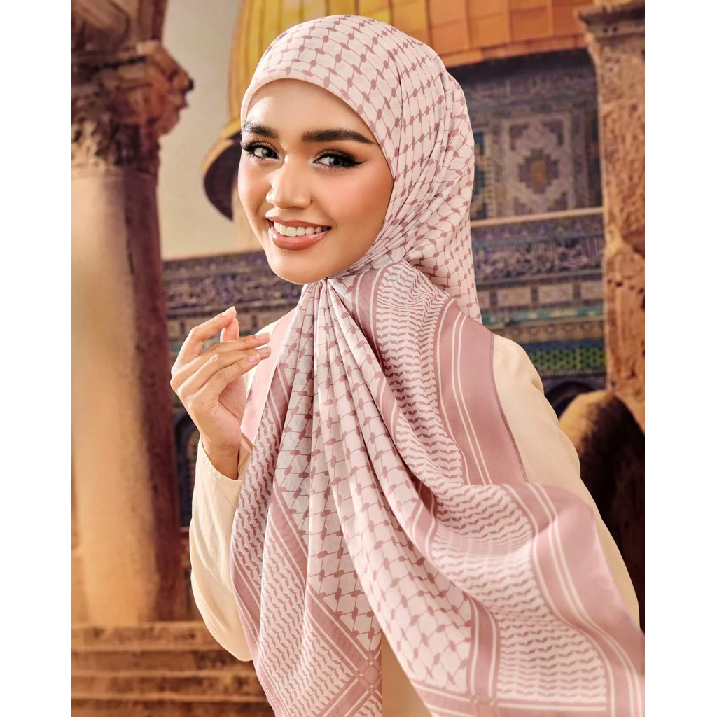 TUDUNGRUFFLE KAFFIYEH / TATREEZ / ANIESHA 🇵🇸🇹🇷 ~ Printed Voile Square ~ Premium Cotton Voile