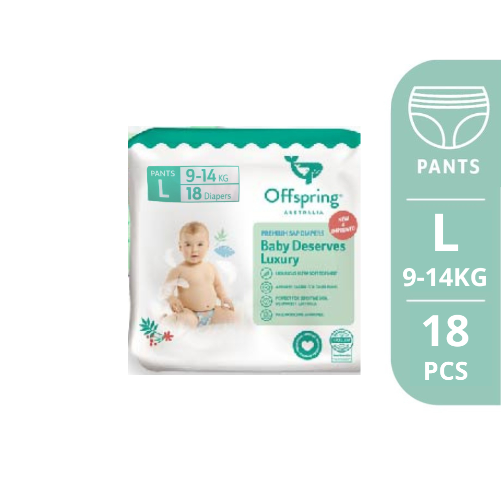 Offspring Mini Pack Fashion Baby Diapers L-Pants 18pcs - Mini Pack ...