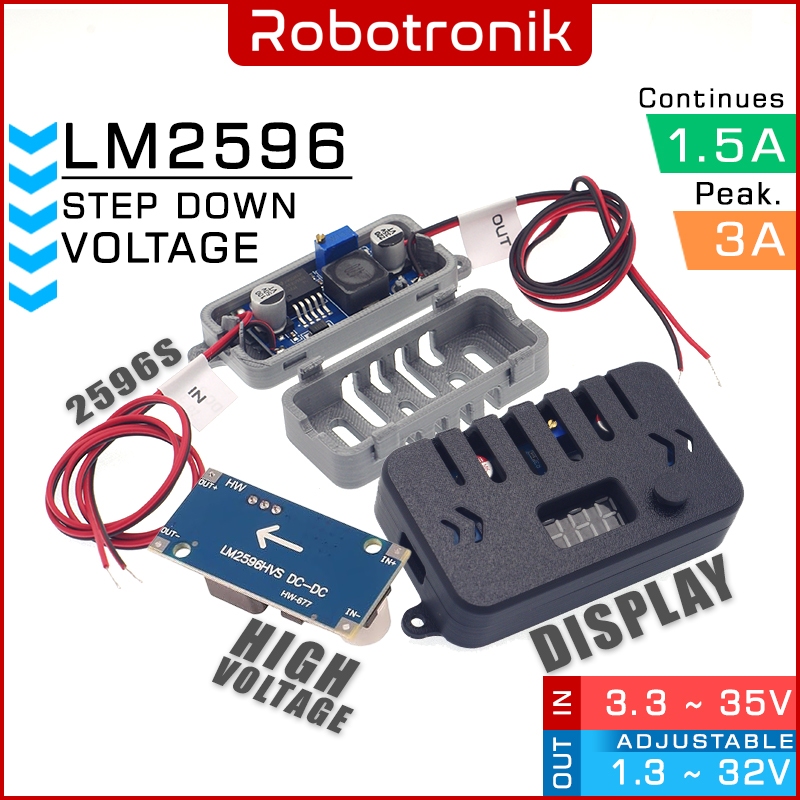 DC Step Down LM2596 (Adjustable) Case 2596 Display Buck Converter Turun ...